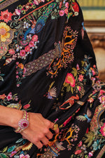 Load image into Gallery viewer, Black Mughal Baagh Dupatta
