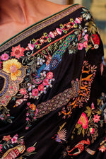 Load image into Gallery viewer, Black Mughal Baagh Dupatta
