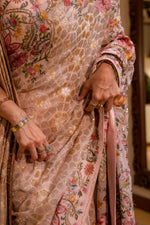 Load image into Gallery viewer, Tea Pink Kashidakari Saree
