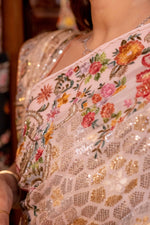 Load image into Gallery viewer, Tea Pink Kashidakari Saree
