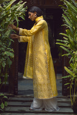 Load image into Gallery viewer, Yellow Chikankari &amp; Gota Shirt &amp; Dupatta
