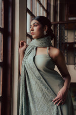Load image into Gallery viewer, Mint Green Chikankari and Zardozi Dupatta
