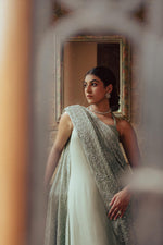 Load image into Gallery viewer, Mint Green Chikankari and Zardozi Dupatta
