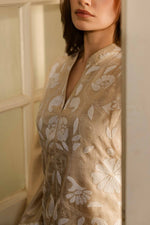 Load image into Gallery viewer, Natural Floral Kantha Shirt &amp; Izzar

