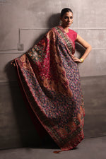 Load image into Gallery viewer, Aafrinish By Niazi Rabita Ali Rizwan Ul Haq Mughlai Kashidakari Shawl Reminiscent of the rich Mughal era our majestic heirloom shawl Pakistan Fashion
