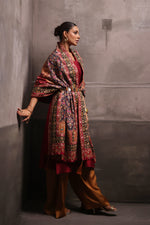 Load image into Gallery viewer, Aafrinish By Niazi Rabita Ali Rizwan Ul Haq Mughlai Kashidakari Shawl Reminiscent of the rich Mughal era our majestic heirloom shawl Pakistan Fashion
