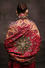 Load image into Gallery viewer, Aafrinish By Niazi Rabita Ali Rizwan Ul Haq Mughlai Kashidakari Shawl Reminiscent of the rich Mughal era our majestic heirloom shawl Pakistan Fashion

