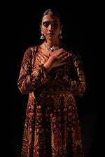 Load image into Gallery viewer, Kathakaars Black Kashidakari Peshwaz
