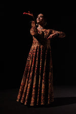 Load image into Gallery viewer, Kathakaars Black Kashidakari Peshwaz
