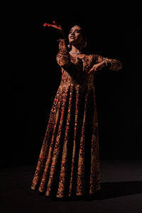 Kathakaars Black Kashidakari Peshwaz