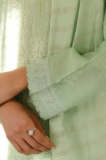 Load image into Gallery viewer, Aqua Green Boski Silk Kurta
