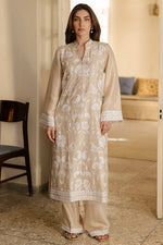 Load image into Gallery viewer, Natural Floral Kantha Shirt &amp; Izzar
