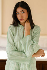 Load image into Gallery viewer, Aqua Green Boski Silk Kurta
