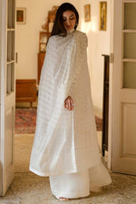 Load image into Gallery viewer, White Floral Chikankari Kurta &amp; Dupatta
