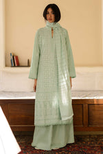 Load image into Gallery viewer, Aqua Green Boski Silk Kurta
