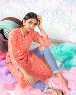 Load image into Gallery viewer, Coral Chikankari Kurta

