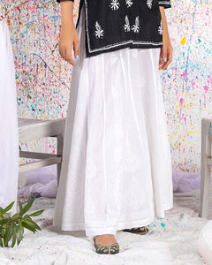 Classic White Cotton Sharara