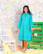 Load image into Gallery viewer, Teal Chikankari Kurta
