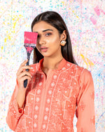 Load image into Gallery viewer, Coral Chikankari Kurta
