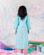 Load image into Gallery viewer, Sky Blue Chikankari Kurta
