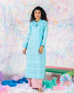 Load image into Gallery viewer, Sky Blue Chikankari Kurta
