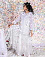 Load image into Gallery viewer, White Crinkle Cotton Sharara
