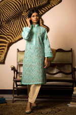 Load image into Gallery viewer, Sea Green Gota Pati Chikankari Kurta
