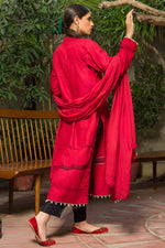 Load image into Gallery viewer, Aafrinish by Niazi Amal Abedi Red Chikankari Kurta 
