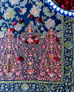 Load image into Gallery viewer, aafrinish floral Indian Chintz shawl pure georgette chiffon rose petals
