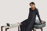 Load image into Gallery viewer, Black Tusser Silk Kurta
