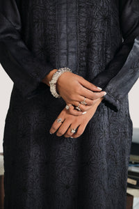 Black Tusser Silk Kurta