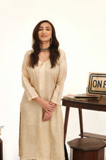 Load image into Gallery viewer, Wheat Tusser Silk Kurta

