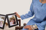 Load image into Gallery viewer, Cornflower Blue Tusser Silk Kurta
