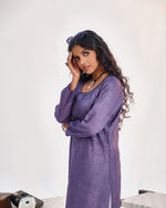 Load image into Gallery viewer, Grape Tusser Silk Kurta
