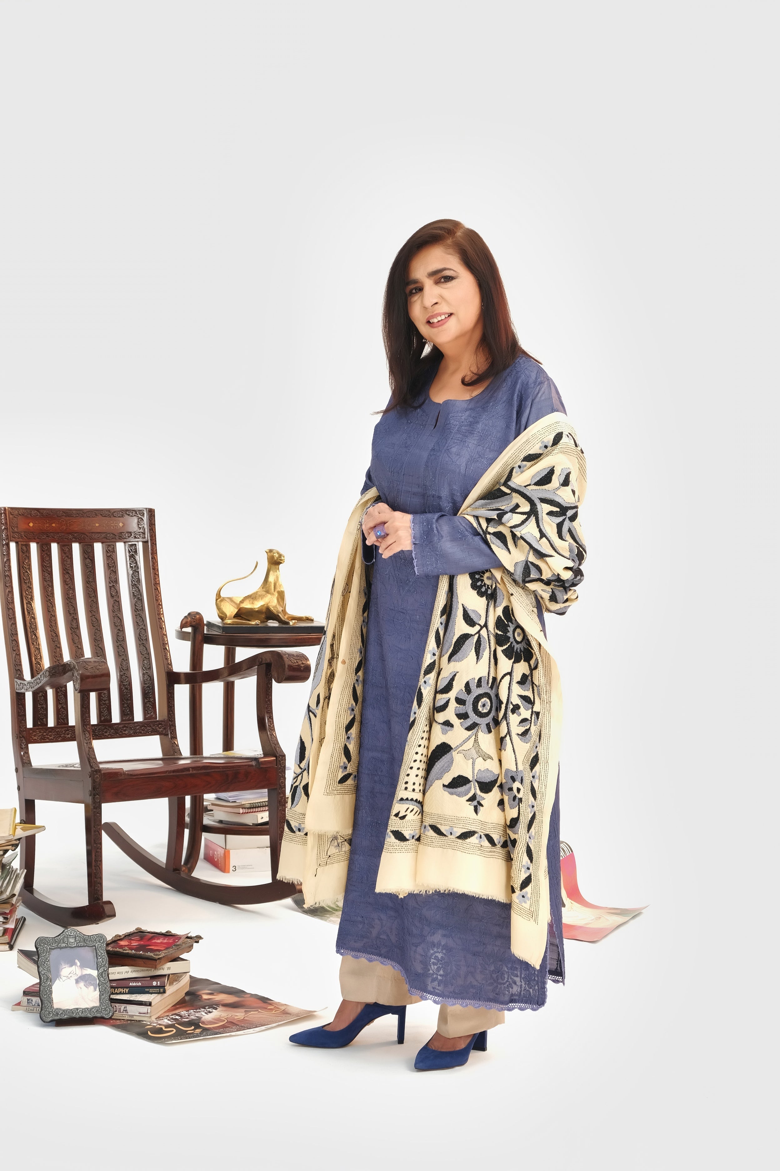 Beige Kantha Dupatta