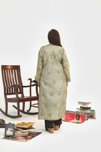 Moss Green Tusser Silk Kurta
