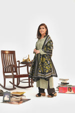 Load image into Gallery viewer, Moss Green Tusser Silk Kurta
