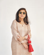 Load image into Gallery viewer, Tea Pink Tusser Silk Kurta
