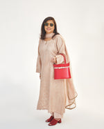 Load image into Gallery viewer, Tea Pink Tusser Silk Kurta
