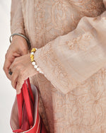 Load image into Gallery viewer, Tea Pink Tusser Silk Kurta
