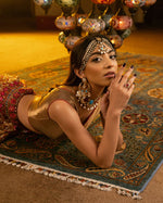 Load image into Gallery viewer, Aafrinish By Niazi Natalia Calling Asad Bin Javed Cherry Red Lehnga Lehenga Bridal Haveli
