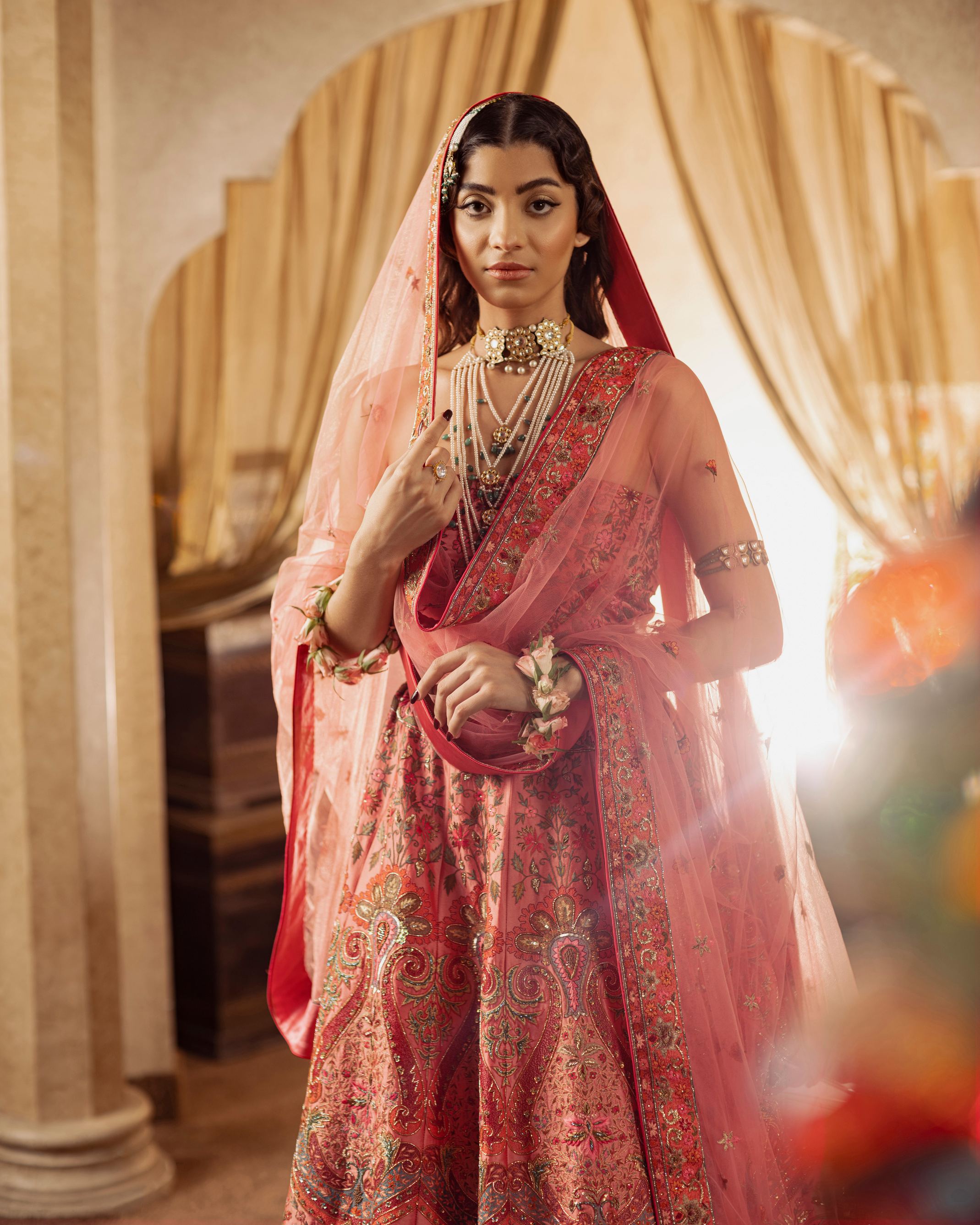 Aafrinish By Niazi Natalia Calling Asad Bin Javed Rose Pink Lehnga Lehenga Bridal Haveli