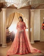 Load image into Gallery viewer, Aafrinish By Niazi Natalia Calling Asad Bin Javed Rose Pink Lehnga Lehenga Bridal Haveli
