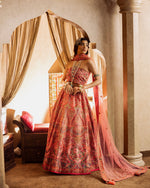 Load image into Gallery viewer, Aafrinish By Niazi Natalia Calling Asad Bin Javed Rose Pink Lehnga Lehenga Bridal Haveli
