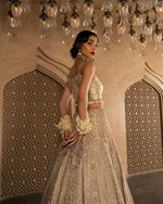 Load image into Gallery viewer, Aafrinish By Niazi Natalia Calling Asad Bin Javed Victorian gold silver zariLehnga Lehenga Bridal Haveli
