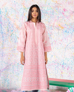 Pale Pink Chikankari Kurta