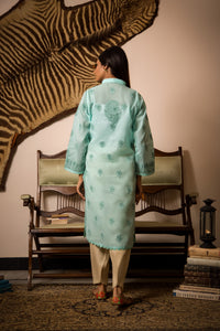 Sea Green Gota Pati Chikankari Kurta