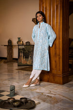 Load image into Gallery viewer, Sky Blue Gota Pati Chikankari Kurta
