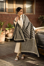 Load image into Gallery viewer, Aafrinish Zooni Sheikh Zooni-Sheikh Embroidery Pakistan Fashion Aafrinish chikankari kurta natural tussar silk kurta hand embroidery black-white kantha dupatta duppata fashion Mercedes-Benz 1970 Aafrinish-by-Niazi
