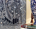 Load image into Gallery viewer, Midnight Blue dupatta on pure Georgette Chiffon
